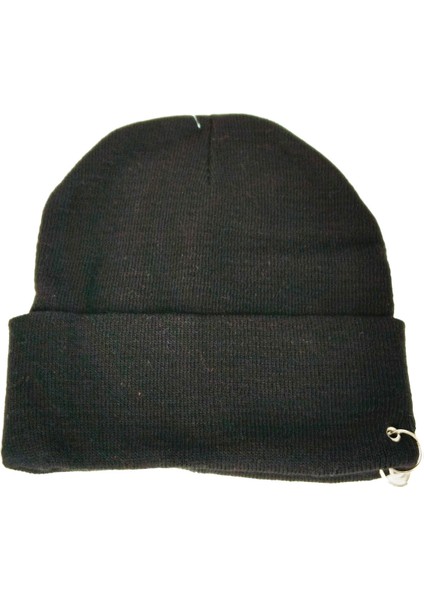 Piercingli Yün Akrilik Çocuk Bere Siyah fiyatları