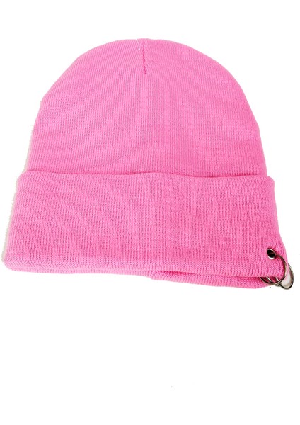 Piercingli Yün Akrilik Çocuk Bere Pembe fiyatları