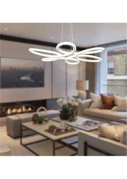 Tekno Trust Papatya Model Sarkıt Modern LED Beyaz Işık Ultra Power LED Avize Salon Mutfak Oda Hol Ledli Avize