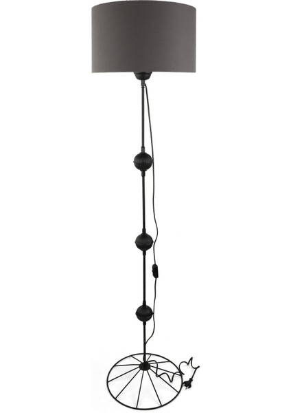 Şık Siyah Lambader, Metal, Yerden Yüksekliği 101-150 cm, Tek Ayaklı fiyatları