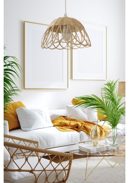 Tekno Trust Bambu, Rattan, Hasır Sarkıt Avize 35 cm