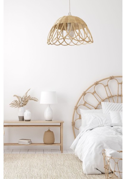 Tekno Trust Bambu, Rattan, Hasır Sarkıt Avize 35 cm