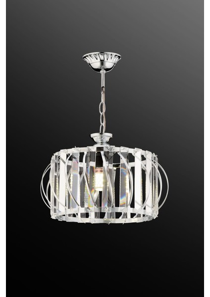 Şık Krom Kristal Avize 25x70 cm, Metal Malzeme, 1 Ampul Başlığı fırsatları