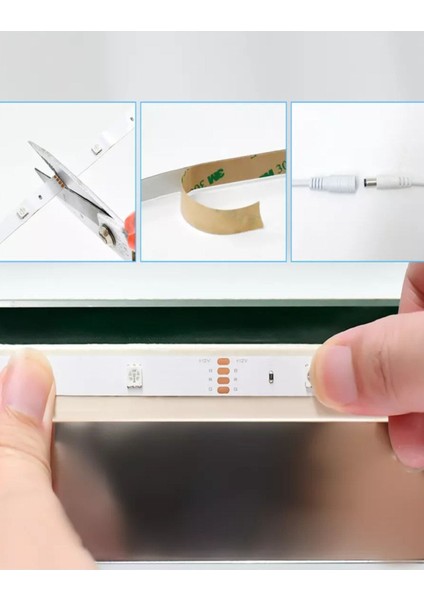 Tekno Trust Modern Lambader Oda Aydınlatma Sistemi Rgb 5 mt Kumandalı LED Işık Kolay Montaj