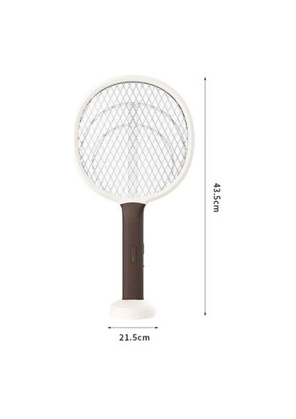Şarjlı Masaüstü Standlı Mor Işık Sinek Kovucu 43 cm Raket