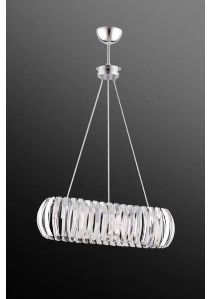 Şık 45x70 cm Metal Yemek Masası, Kristal Taşlı Üçli Avize ile tamamlanmış fiyatları