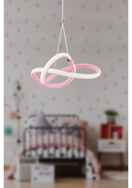 Tekno Trust Modern Bolivia Pembe Tekli Sarkıt LED Beyaz Power Ledli Salon Mutfak Oda Hol Ledli Avize