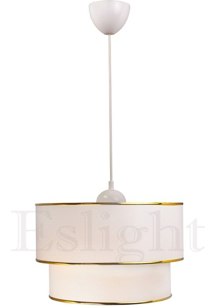 Modern tekli sarkıt avize, krem-gold, şık ve hafif tasarım, 30x46 cm