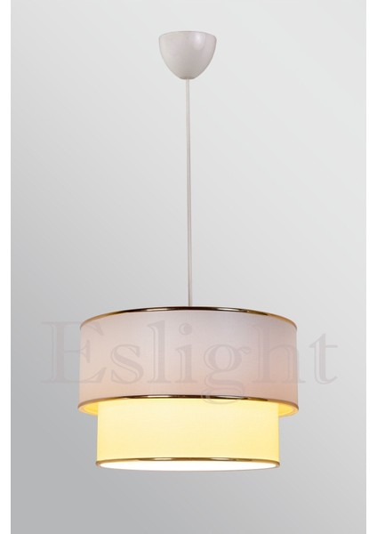 Modern tekli sarkıt avize, krem-gold, şık ve hafif tasarım, 30x46 cm