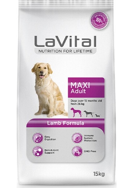 Lavital Maxi Adult 15KG Kuzu Etli Büyük Irk Yetişkin Köpek Maması Lamb