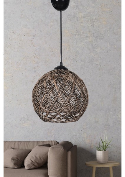 Çift Sarım Jüt Halat, Siyah, 25x70 cm, 1 Başlık, Şık ve Dayanıklı Tasarım