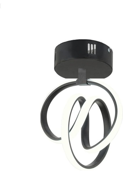 Tekno Trust Modern Huracan Plafonyer Tavan LED Avize Oturma Odası Hol Antre Mutfak Salon LED Avize Siyah