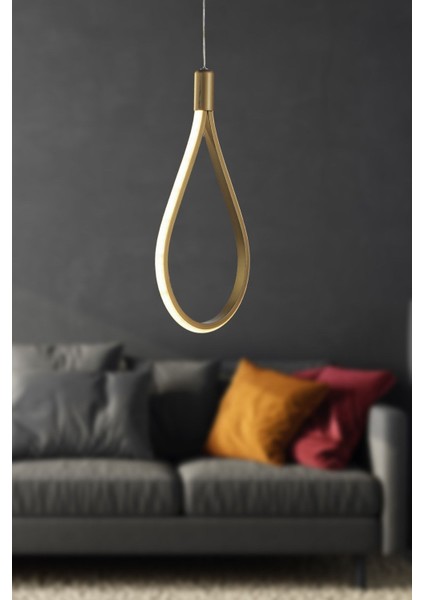 Şık metal ışıklandırma, tek renkli LED avize, modern tasarım, zarif aydınlatma seçeneği