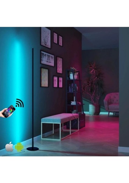 Tekno Trust Bluetooth Telefon Kontrollü LED Lambader - Değişebilir 16 Renk ve 4 Mod Fonksiyonlu