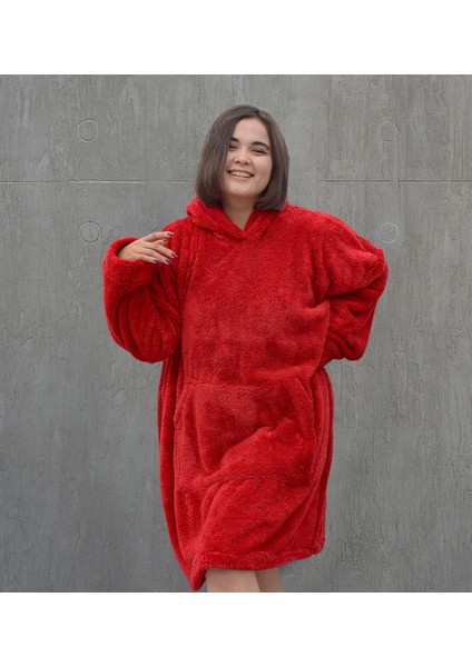Welsoft Peluş Polar Giyilebilir Battaniye Pijama