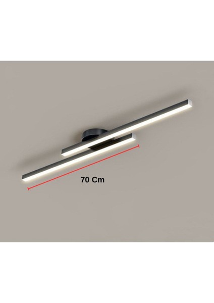 Tekno Trust Modern Tavan Koridor Aydınlatması Çubuk LED Siyah Günışığı Lineer Avize Armatür Ikili fiyatları