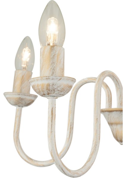 Modern 5'li metal sarkıt avize, beyaz tasarım, 55x70 cm, şık ve fonksiyonel aydınlatma fırsatları
