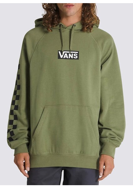 Yeşil Erkek Kapüşon Yaka Normal Kalıp Sweatshirt VN000HP1ZBF1-VANS Boxed Pullover