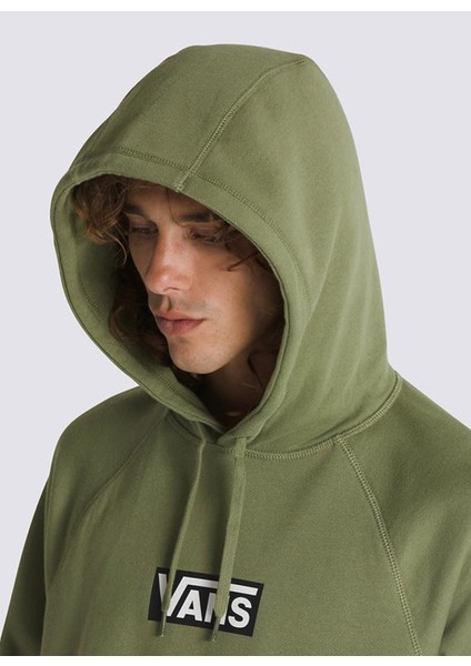 Yeşil Erkek Kapüşon Yaka Normal Kalıp Sweatshirt VN000HP1ZBF1-VANS Boxed Pullover