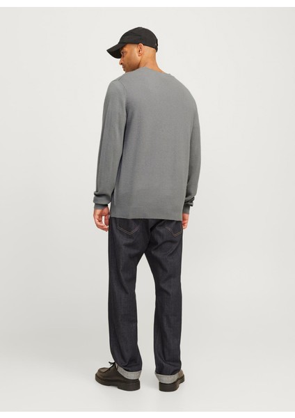 Bisiklet Yaka Relaxed Gri Erkek Kazak 12257854_RDDBROOKS Knıt Crew Neck L indirimleri