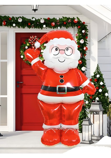 Büyük Kırmızı Ayaklı Noel Baba Yılbaşı Folyo Balonu fırsatları