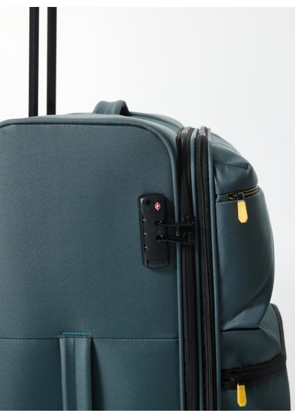 Petrol Çekçekli Kumaş Valiz 029 Büyük fırsatları