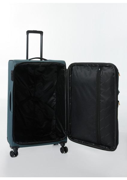 Petrol Çekçekli Kumaş Valiz 029 Büyük indirimleri