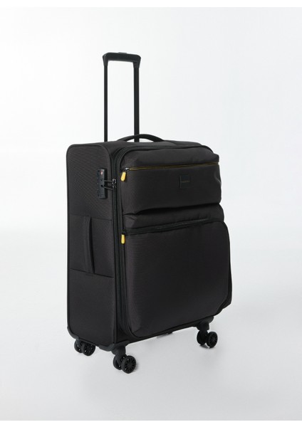 Siyah Çekçekli Kumaş Valiz 029 Orta fiyatları