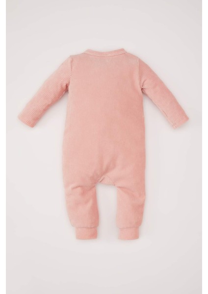 Kız Bebek Yenidoğan Uzun Kollu Kadife Tulum D6519A524WN