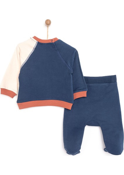 HelloBaby Yenidoğan Renk Bloklu Sweatshirt-Patikli Alt 2li Takım Unisex fiyatları