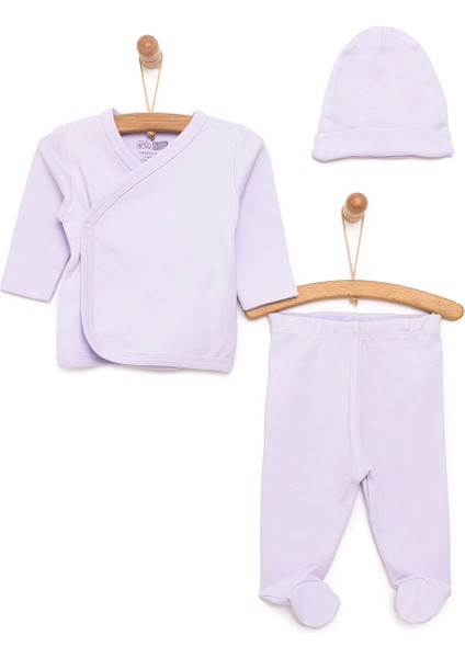 Yenidoğan Organik Zıbın-Şapka-Patikli Alt Unisex