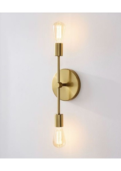 Modern Tasarım Eskitme Gold Sarı Duvar Aplik Şık Görsellik Katar