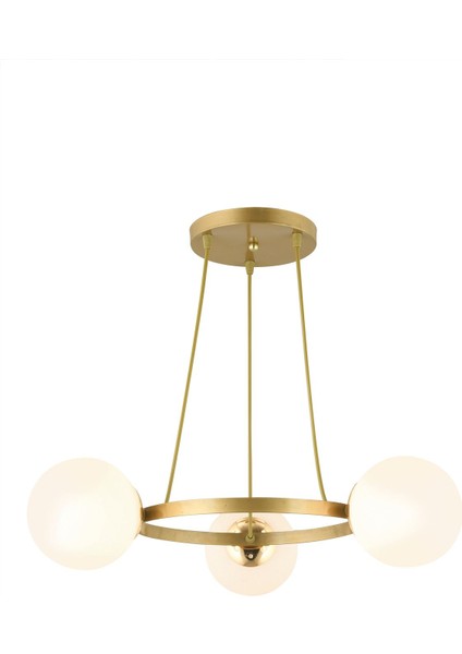 Modern 3'lü halka avize, metal ve cam detaylarıyla şık aydınlatma seçeneği fırsatları