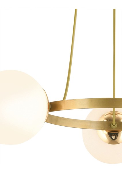 Modern 3'lü halka avize, metal ve cam detaylarıyla şık aydınlatma seçeneği indirimleri