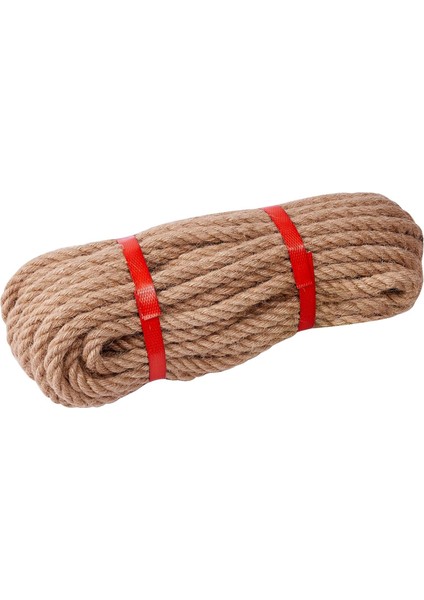 Jüt Halat 8 mm 20 M, Doğal Kenevir Ip, 4 Ip, Kalın Jüt Ip, Bükülmüş, Halat, Bahçe, El Işi Için, Kendin Yap Dekorasyon Ipi, Tırabzan Halatı, Gemi Istifleme Ipi, Paket Ipi