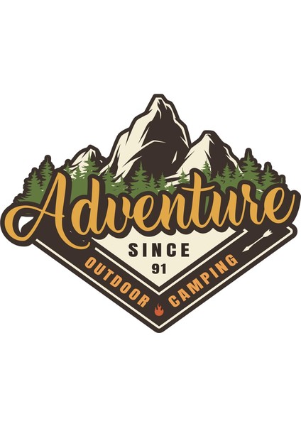 Road Camping Adventure Sticker Off Road Sticker 10 x 8 cm