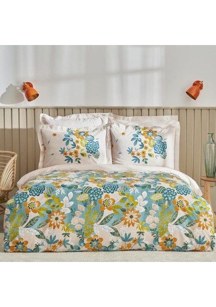 Home Botanical Tek Kişilik Nevresim Takımı Yeşil