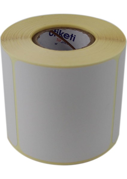 Termal Etiket 80MM x 80MM Ruloda 500 Adet 40MM Kuka Çapında Direk Termal Transfer Etiketi