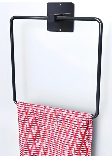 Kare Havluluk, Banyo Havluluk,Paslanmaz Yapışkanlı Askı, Havlu Standı, Banyo Askısı, Mutfak Askısı,16 * 16 cm