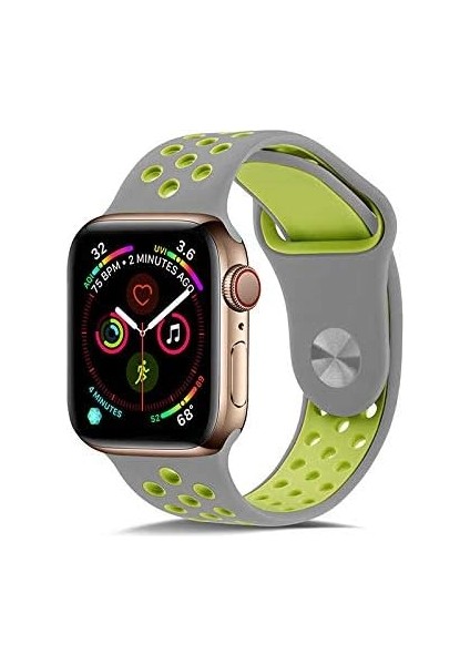 Watch 42MM Krd-02 Silikon Kordon No3 Yeşil-Gri