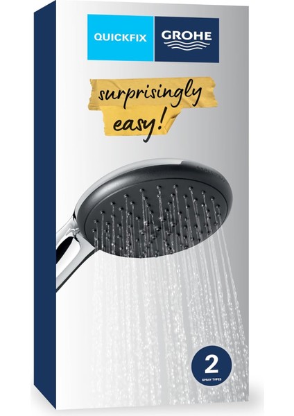 Vitalio Start 110 El Duşu, 2 Akışlı Yağmur ve Jet Duşu, Smartswitch, 110MM Yuvarlak Duş Başlığı, Kireç Önleyici Sistem, Krom, 26947001