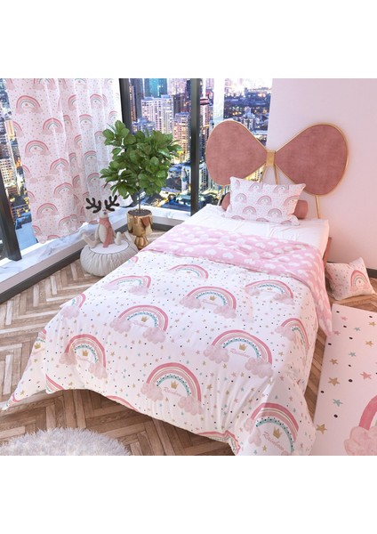 Gökkuşağı Çift Taraflı Çocuk Nevresim Takımı Polycotton