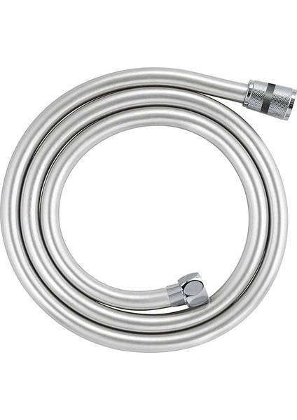 Twistfree Lüx Pvc Duş Hortumu/duş Spirali/paslanmaz Bağlantı Uçlu 150 cm Gümüş