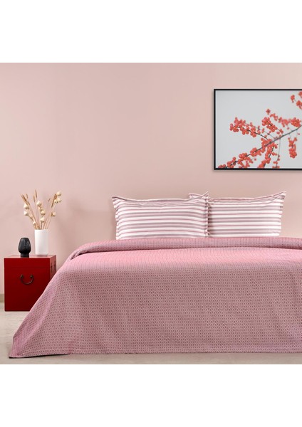 Royal DÜZ Pamuk Pike Takımı, Bordo, Çift Kişilik (Çok Amaçlı Örtü: 200 x 230 cm /çarşaf: 240 x 260 cm / 2 Adet Yastık Kılıfı: 50 x 70 cm )