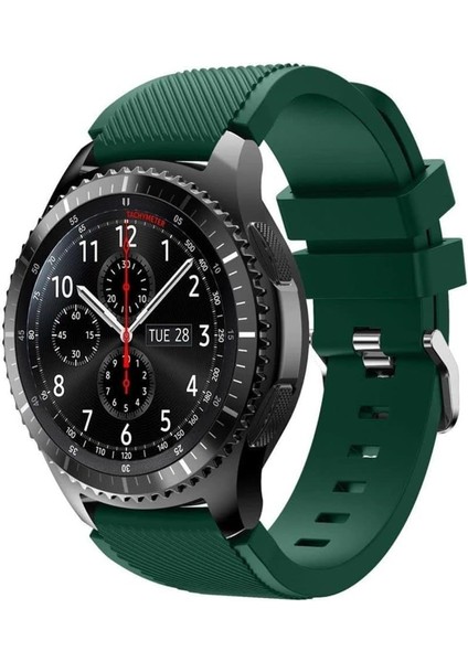 Kordon Kayış Silikon Tırtıklı Haki Watch Gt2 Pro Gt 2e Gt 42M Gt 46M Gt2 46M Gt2 42M Watch 2 Honor Watch 2 42M Watch Se Watch Gs Pro Magic Watch2 46M Magicwatch 1 Watch Dream ile Uyumlu Ürün