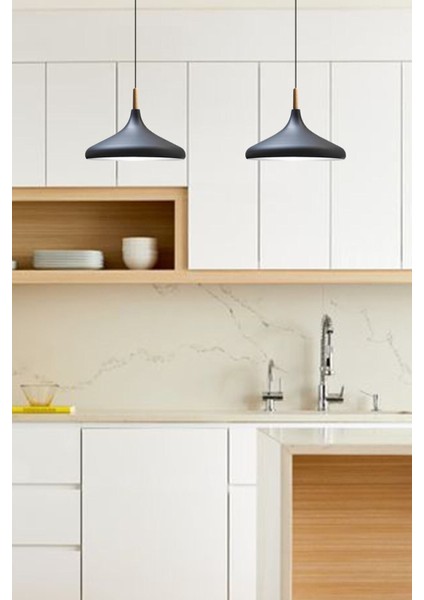 Siyah ve beyaz ahşap avize, modern ve şık salon, mutfak aydınlatması indirimleri