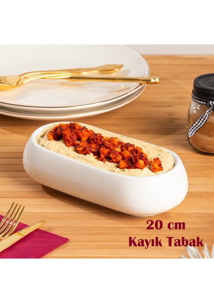 900336 Porselen Kase Salata Kasesi Meze Tabağı Yemek Servis Tabağı Porselen Kayık Tabak