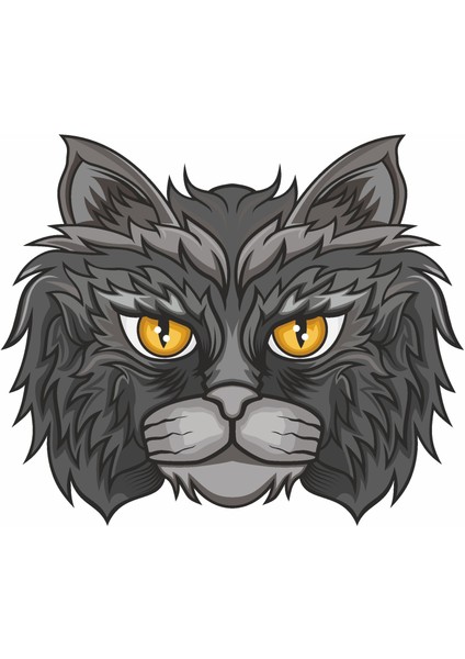 Kedi Başı Sticker 00260