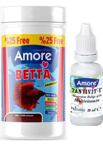 Beta Balığı Yemi 125ML, Lotus Protect Mix Cips 100ML Kutu Granül Balık Yemi, Multivitamin