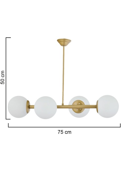 Tekno Trust Luxury Modern Tasarım Eskitme 4'lü Beyaz Glop Camlı Avize fırsatları